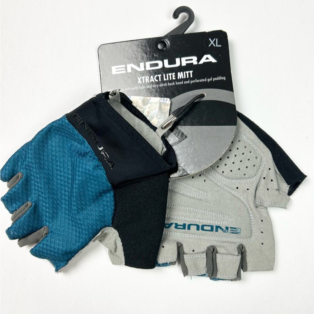 Endura Xtract Lite Mitt Cycling‎ Fingerless Glove Blue Black XL